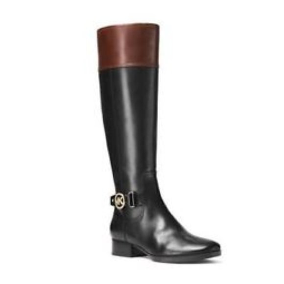 MICHAEL KORS Harland Boot in black/brown size 8.5 - Picture 1 of 8